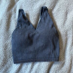 90 Degree By Reflex Ribbed Tank Top in Charcoal